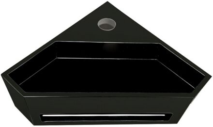 Hoekfontein BWS Jolie 35x20 cm Solid Surface Mat Zwart