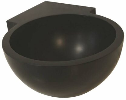 Hoekfontein Luca Sanitair Rond 28x28x12cm Solid Surface Antraciet