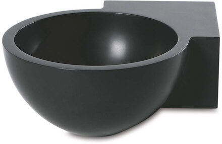 Hoekfontein Luca Sanitair Rond 28x28x12cm Solid Surface Antraciet