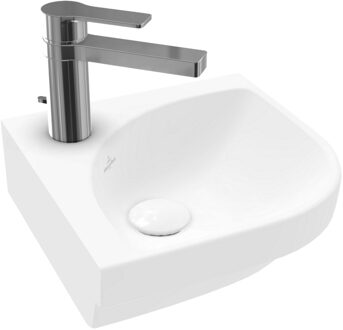 Hoekfontein Villeroy & Boch Subway 3.0 CeramicPlus Zonder Overloop 39.5x14.5 cm Stone White Wit