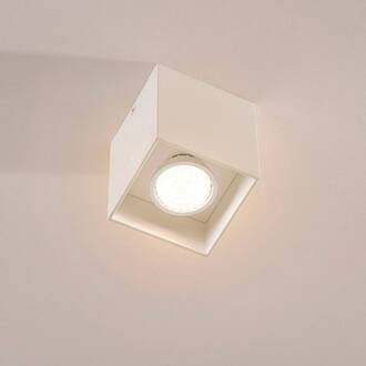 Hoekig opbouw-downlight Carson in wit Met deze lamp kan u eigenlijk grijs