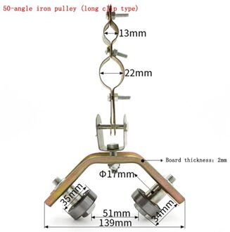 Hoekijzer Kabel Katrol Voor Hoge Kraan 50-50lang clip