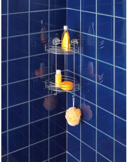 Hoekrek - Vacuumloc - 23 cmx43 cmx21 cm - Chroom