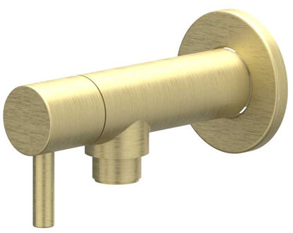 Hoekstopkraan IVY 1/2 3/8 Geborsteld Mat Goud PVD