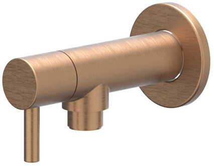 Hoekstopkraan IVY 1/2 3/8 Geborsteld Mat Koper PVD