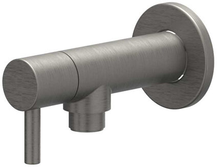 Hoekstopkraan IVY 1/2 3/8 Geborsteld Metal Black PVD