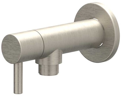 Hoekstopkraan IVY 1/2 3/8 Geborsteld Nickel PVD