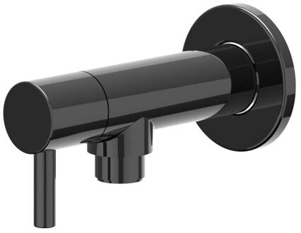 Hoekstopkraan IVY 1/2 3/8 Zwart Chroom PVD