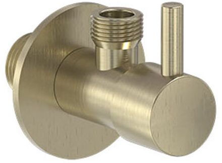 Hoekstopkraan MAY G1/2" x G3/8" Geborsteld Mat Goud PVD