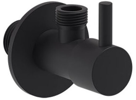 Hoekstopkraan MAY G1/2" x G3/8" Mat Zwart PED