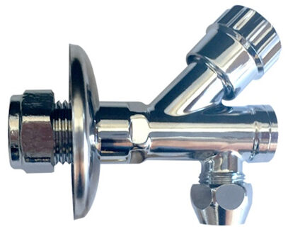 Hoekstopkraan +filter 12/15mmx10 knel+rozet