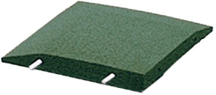 Hoekstuk rubber rand speelplaats / opsluitband L-vormig - 40 x 40 cm - Groen