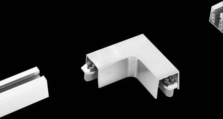 Hoekstuk voor 230V-track4 m6 rail mat nikkel
