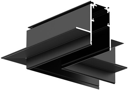 Hoekstuk voor 48V Magnetische Track Rails - Brinton Magni - Inbouw - Plafond - Zwart