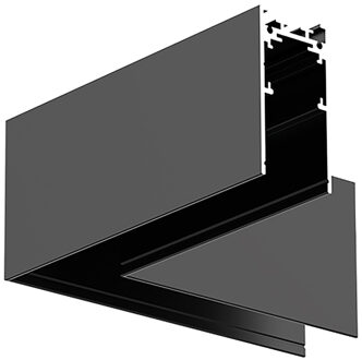 Hoekstuk voor 48V Magnetische Track Rails - Brinton Magni - Opbouw - Plafond - Zwart