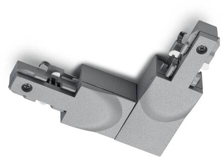 Hoekverbinder DUOline aardedraad buiten, titaan titaangrijs