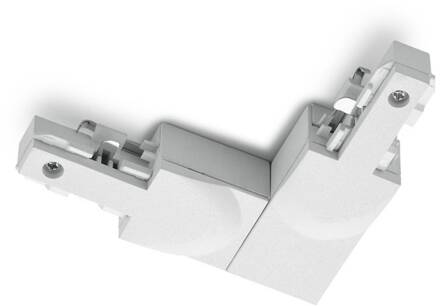 Hoekverbinder DUOline aardedraad buiten, wit mat wit