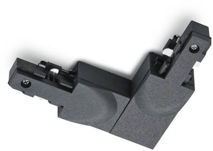 Hoekverbinder DUOline aardedraad buiten, zwart mat zwart