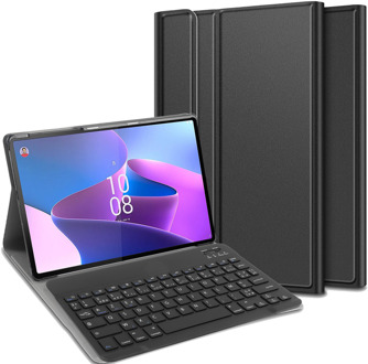 Hoes met Toetsenbord AZERTY - geschikt voor Lenovo Tab P11 Pro Gen 2 - Zwart