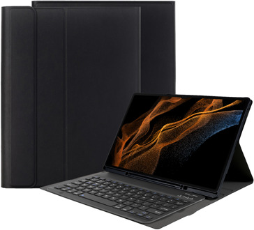 Hoes met Toetsenbord QWERTY geschikt voor Samsung Galaxy Tab S8 Ultra - Zwart