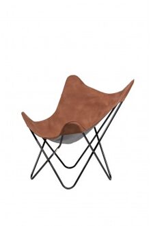 Hoes Vlinderstoel Bruin Kunstleer Black