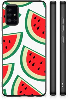 Hoesje Bumper Samsung Galaxy A51 Telefoon Hoesje met Zwarte rand Watermelons