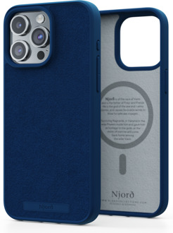 Hoesje geschikt voor iPhone 15 Pro Max - Suede Comfort+ - 2m valbescherming - Duurzaam materiaal - Blauw
