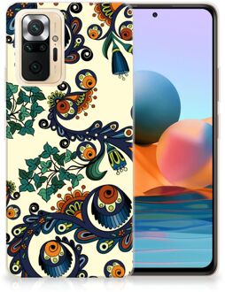 Hoesje maken Xiaomi Redmi Note 10 Pro Telefoonhoesje met Naam Barok Flower