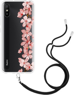 Hoesje met Koord geschikt voor Xiaomi Redmi 9A - Flower Branch