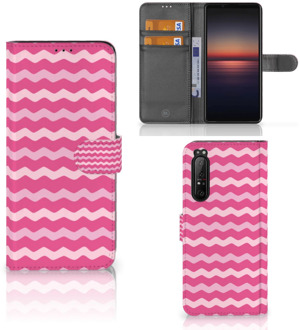 Hoesje ontwerpen Sony Xperia 1 II GSM Hoesje ontwerpen Waves Pink