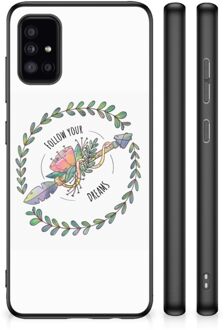 Hoesje Samsung Galaxy A51 Siliconen Back Cover met Zwarte rand Boho Dreams