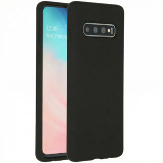 hoesje Samsung S10 - Samsung S10 hoesje - Galaxy S10 hoesje - Samsung Galaxy S10 hoesje - telefoonhoesje Samsung S10 - hoesje S10 - Siliconen hoesje - Zwart - Accezz Liquid Silicone