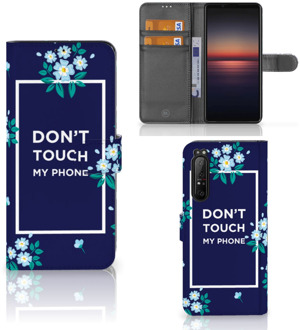 Hoesje Sony Xperia 1 II Telefoontasje Flowers Blue DTMP