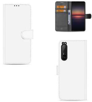 Hoesje Sony Xperia 1 II Wallet Case Wit met Pasjeshouder