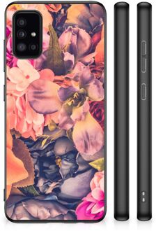 Hoesje Super als Moederdag Cadeau Samsung Galaxy A51 Telefoontas met Zwarte rand Bosje Bloemen