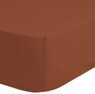 Hoeslaken 90x220 Cm Terracottakleurig Bruin