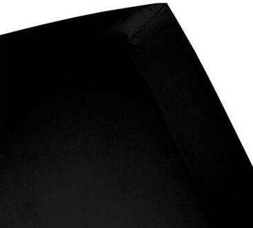 Hoeslaken Basic Katoen 30cm Hoekhoogte - black 70x200cm Zwart