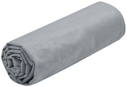 Hoeslaken Eden - 1-persoons - 90 x 190 cm - lichtgrijs - hotelkwaliteit - katoen - 30 cm dikte