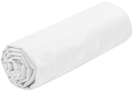 Hoeslaken Eden - 1-persoons - 90 x 190 cm - wit - hotelkwaliteit - katoen - 30 cm matrasdikte
