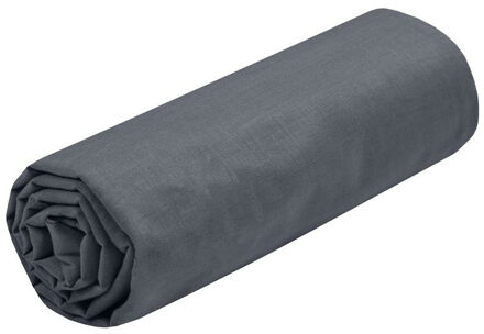 Hoeslaken Eden - 2-persoons - 160 x 200 cm - donkergrijs - hotelkwaliteit - katoen - 30 cm dikte