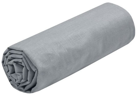 Hoeslaken Eden - 2-persoons - 160 x 200 cm - lichtgrijs - hotelkwaliteit - katoen - 30 cm dikte