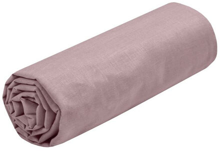 Hoeslaken Eden - 2-persoons - 160 x 200 cm - oudroze - hotelkwaliteit - katoen - 30 cm dikte