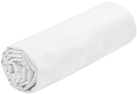 Hoeslaken Eden - 2-persoons - 160 x 200 cm - wit - hotelkwaliteit - katoen - 30 cm matrasdikte