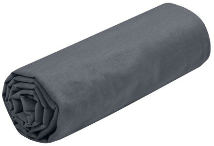 Hoeslaken Eden - 2-persoons - 180 x 200 cm - donkergrijs - hotelkwaliteit - katoen - 30 cm dikte