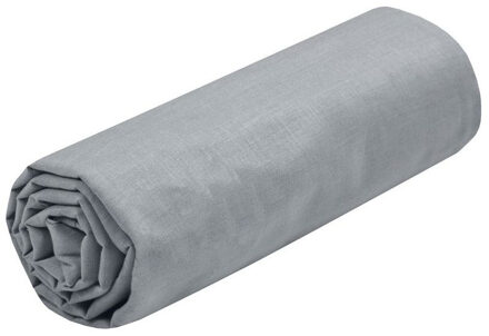 Hoeslaken Eden - 2-persoons - 180 x 200 cm - lichtgrijs - hotelkwaliteit - katoen - 30 cm dikte