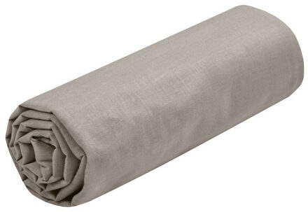 Hoeslaken Eden - 2-persoons - 180 x 200 cm - taupe - hotelkwaliteit - katoen - 30 cm dikte