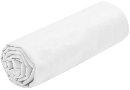 Hoeslaken Eden - 2-persoons - 180 x 200 cm - wit - hotelkwaliteit - ademend katoen - 30 cm matrasdik