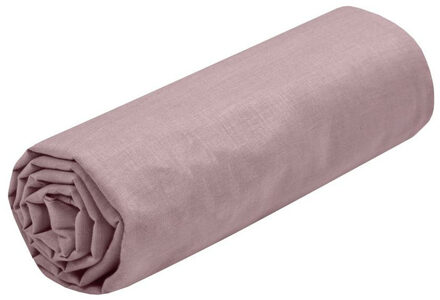 Hoeslaken Eden - twijfelaar - 140 x 190/200 cm - oudroze - hotelkwaliteit - katoen - 30 cm dikte