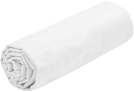 Hoeslaken Eden - twijfelaar - 140 x 190/200 cm - wit - hotelkwaliteit - katoen - 30 cm matrasdikte