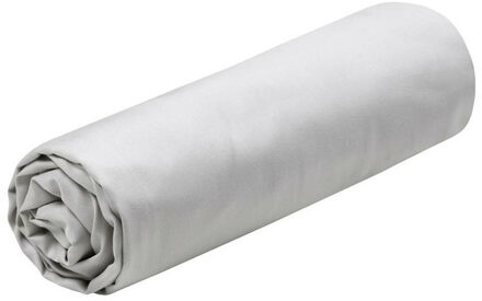 Hoeslaken Elysee - 2-persoons - 160 x 200 cm - zilvergrijs - premium kwaliteit - percal katoen